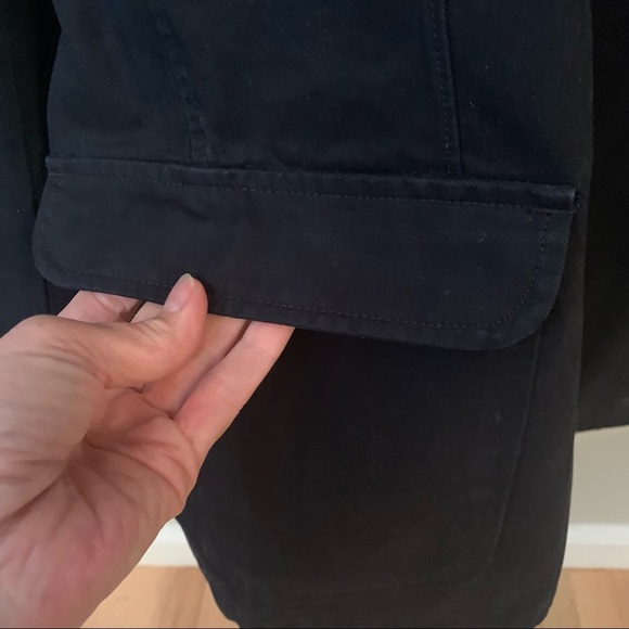 NWT STAFFORD PREP 2 Button Blazer 100% Cotton Navy Blue White Striped Lining - Picture 15 of 16